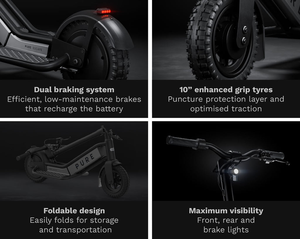 Pure Scooter Black & Gunmetal Escape